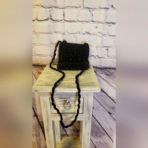 Hillary Hansen Black Beaded Evening Handbag